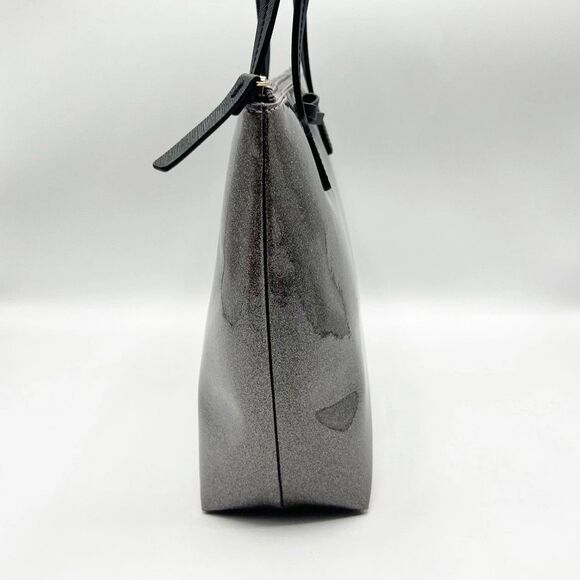 Kate Spade New York Mavis Street Jeralyn Silver Gray Glitter Tote Bag Purse READ - Picture 7 of 15